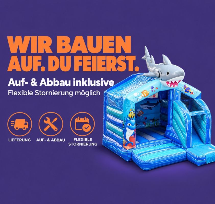 Hüpfburg mieten in Hamburg – Auf- und Abbau inklusive